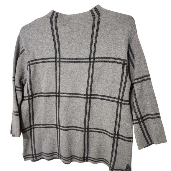 J Jill Blouse Sweater Size Medium Color Gray 3/4 Sleeve - Picture 6 of 10